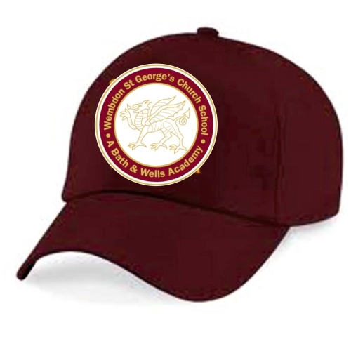 Wembdon St Georges Burgundy Baseball Cap