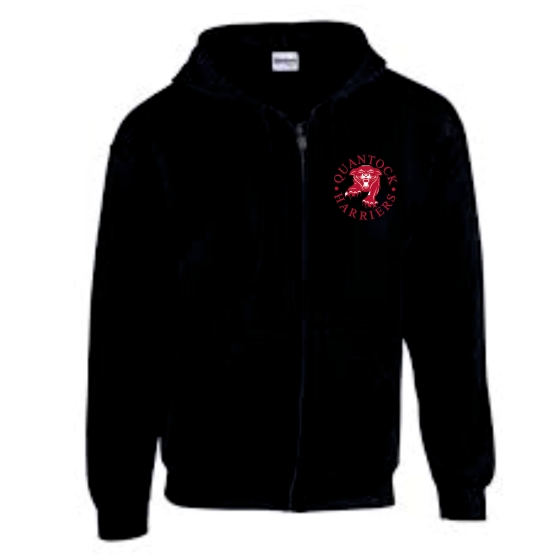 Quantock Harriers Zip Hoody - GD58 - Black OR Red - Image 3