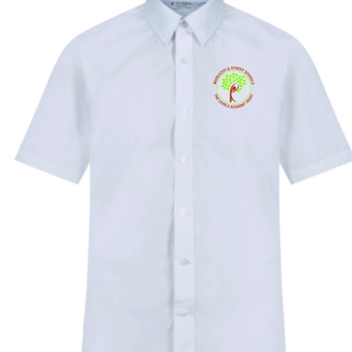 Middlezoy Adult White Short Sleeve Shirt (Twin Pack)