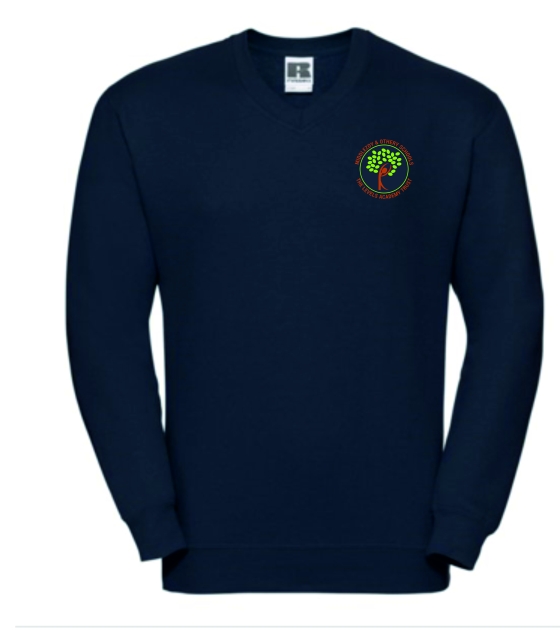 Middlezoy Adult V.neck Navy Sweatshirt