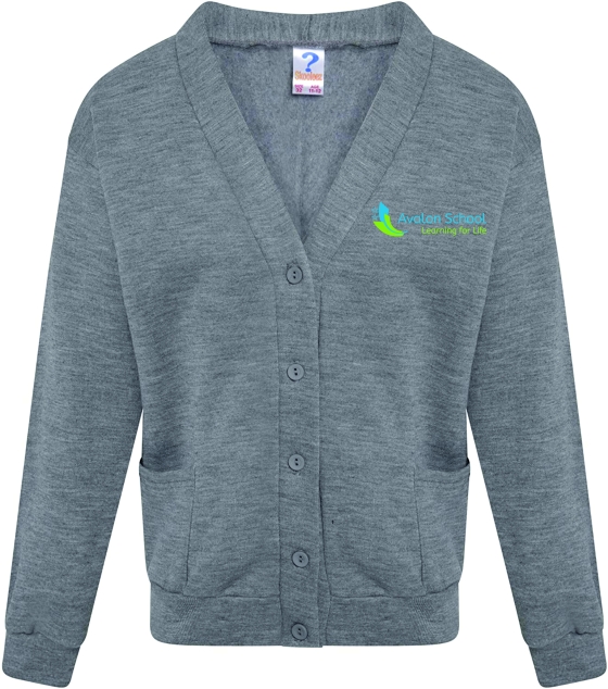 Avalon School - Woodbank Cardigan Child - Grey