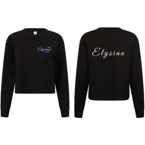 Elysian Twirlers Ladies Cropped Sweat - Black ST515