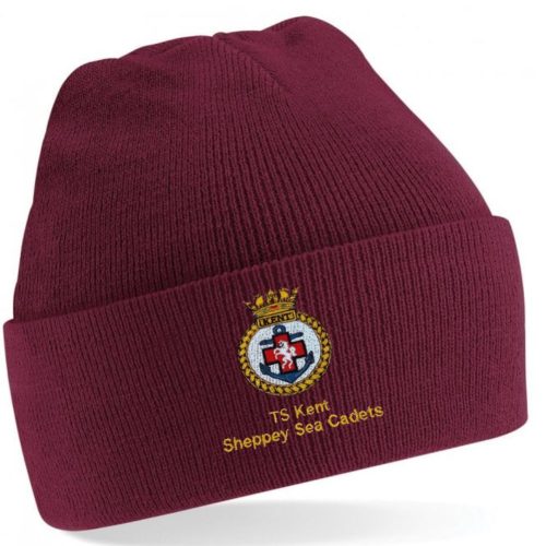 Sheppey Sea Cadets Beanie Hat - Burgundy B45