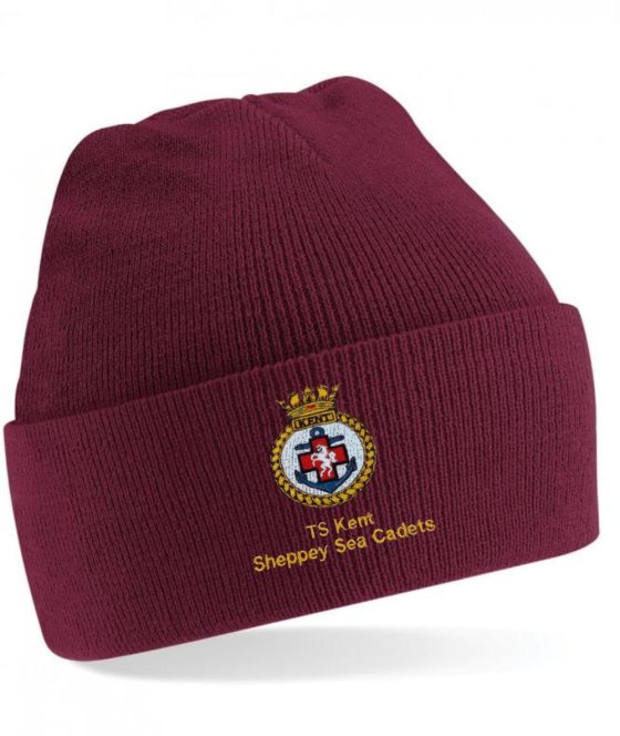 Sheppey Sea Cadets Beanie Hat - Burgundy B45