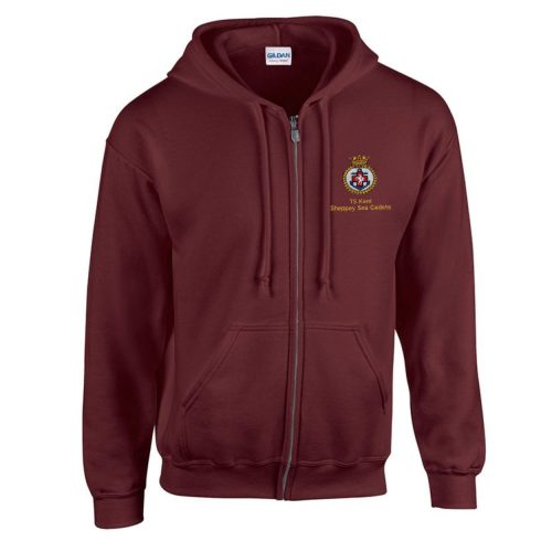 Sheppey Sea Cadets Zip Hoodie - Burgundy GD58