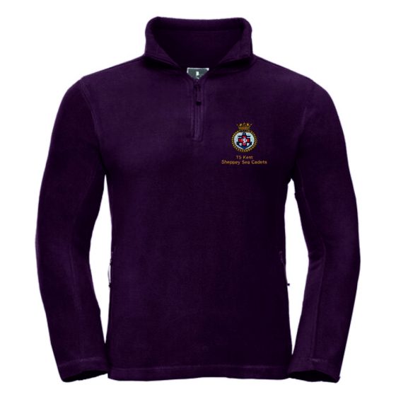 Sheppey Sea Cadets 1/4 Zip Fleece - 8740 Burgundy