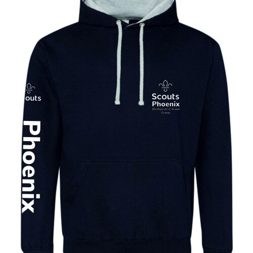 Phoenix Scouts Childrens Hoody Navy/Heather Grey - JH003B