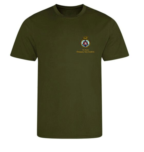 Sheppey Sea Cadets Cool T Shirt - Olive JC001