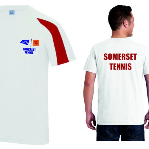 Unisex T-shirt White/Red JC003- Som LTA