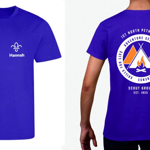 Unisex T-shirt, JC001, Purple NP Scouts