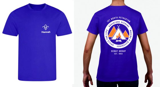 Kids T-shirt, JC001B, Purple NP Scouts