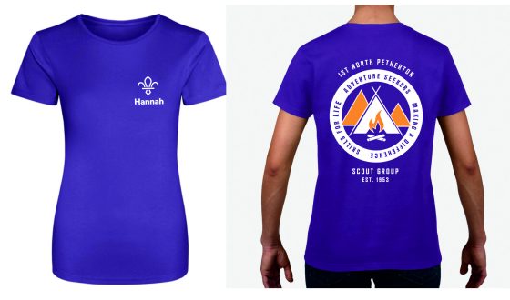 Ladies T-shirt, JC005, Purple NP Scouts