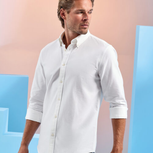 Men’s cotton long sleeve Oxford shirt