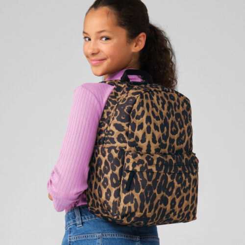 Leopard print mini backpack