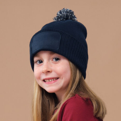 Kids snowstar patch beanie