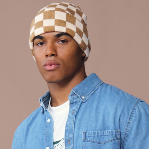 Checkerboard beanie