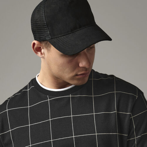 Suede snapback trucker