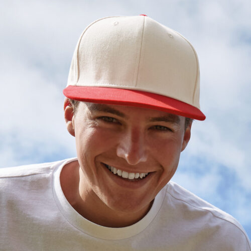 Contrast flat peak 6-panel cap