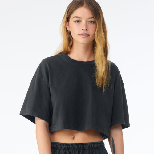 Women’s heavyweight washed cropped tee