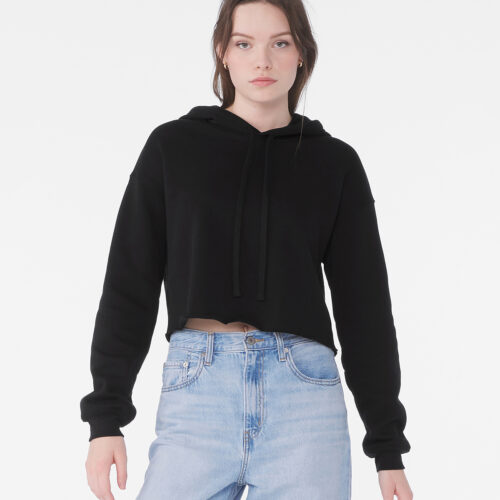 Women's cropped fleece hoodie