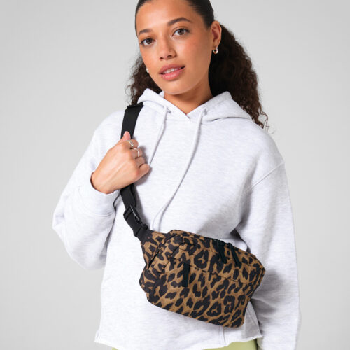 Leopard print cross-body bag