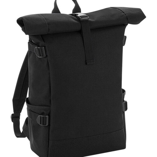 Block roll-top backpack
