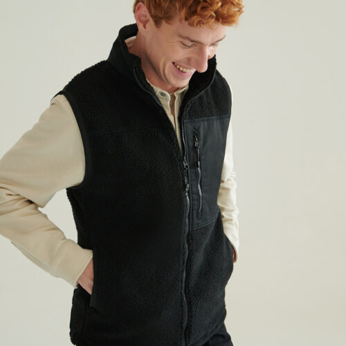 Recycled sherpa gilet