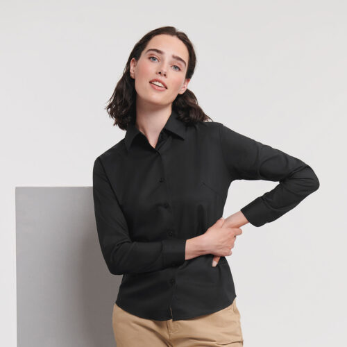 Women's long sleeve easycare Oxford shirt