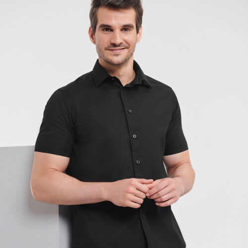 Short sleeve easycare fitted shirt