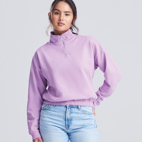 Women's cropped ¼-zip sweat