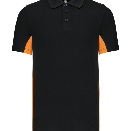 Flags short sleeve bi-colour polo shirt