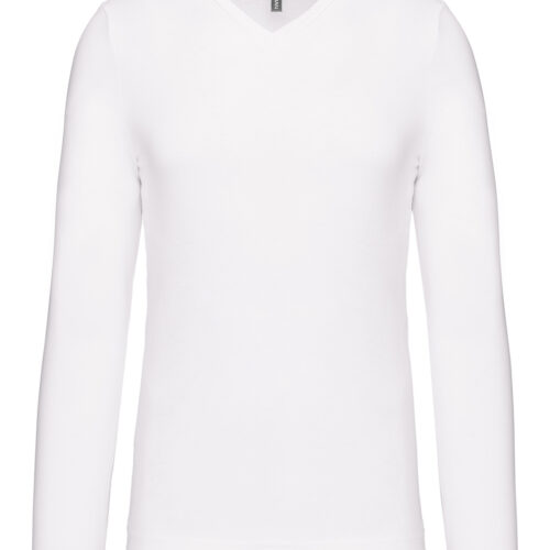 Men's long-sleeved V-neck T-shirt