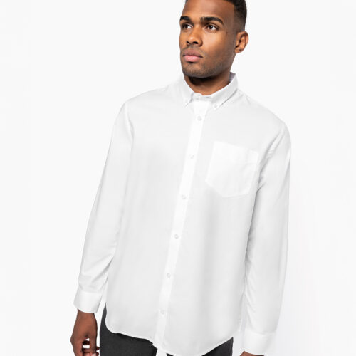 Men's long-sleeved Oxford shirt