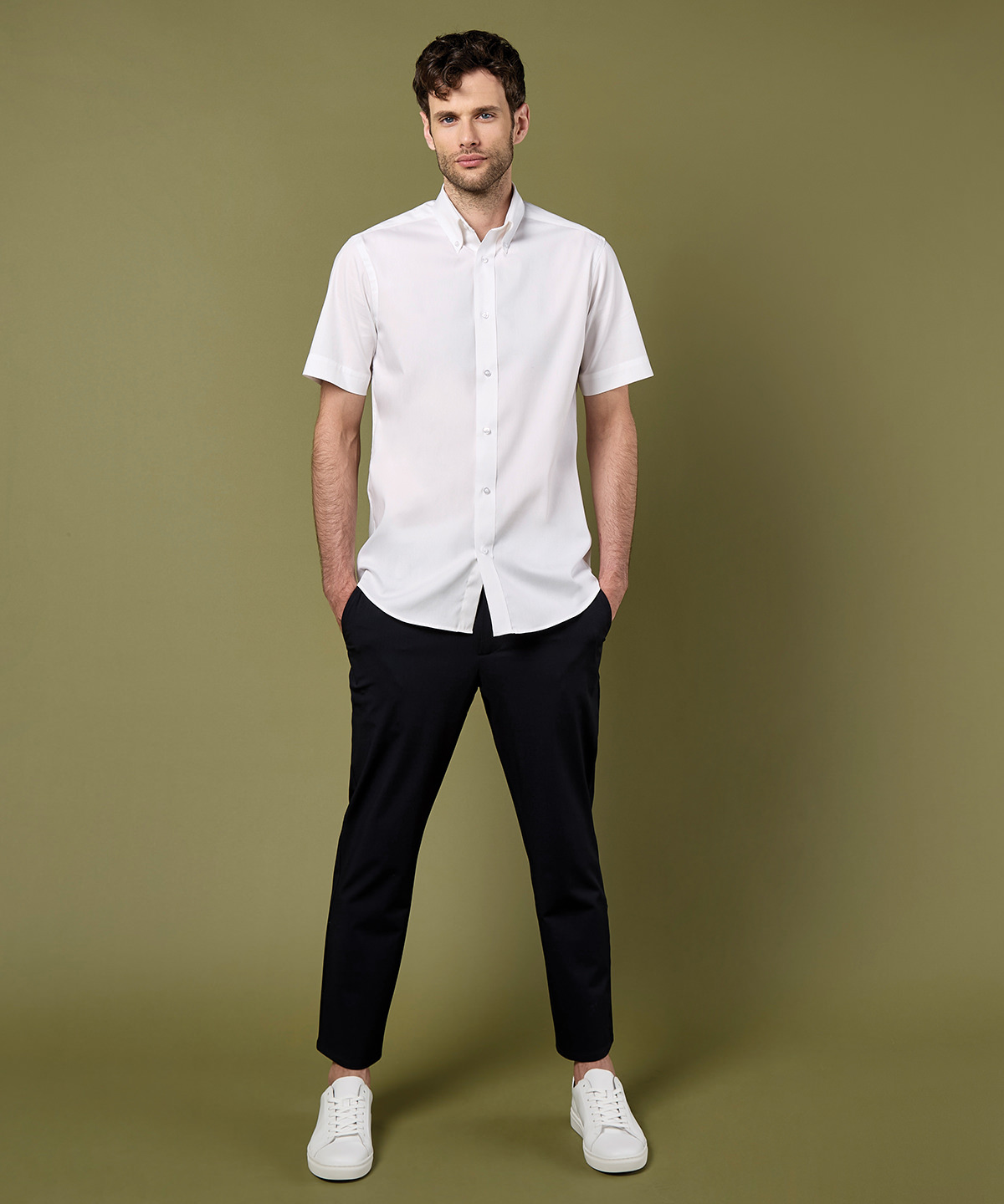 Premium Oxford shirt short-sleeved (tailored fit)