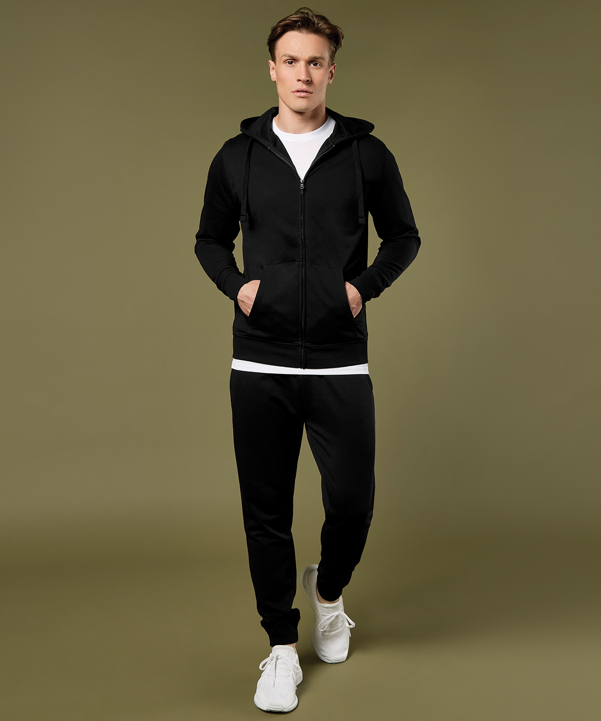 Klassic hooded zipped jacket Superwash® 60° long sleeve (regular fit)