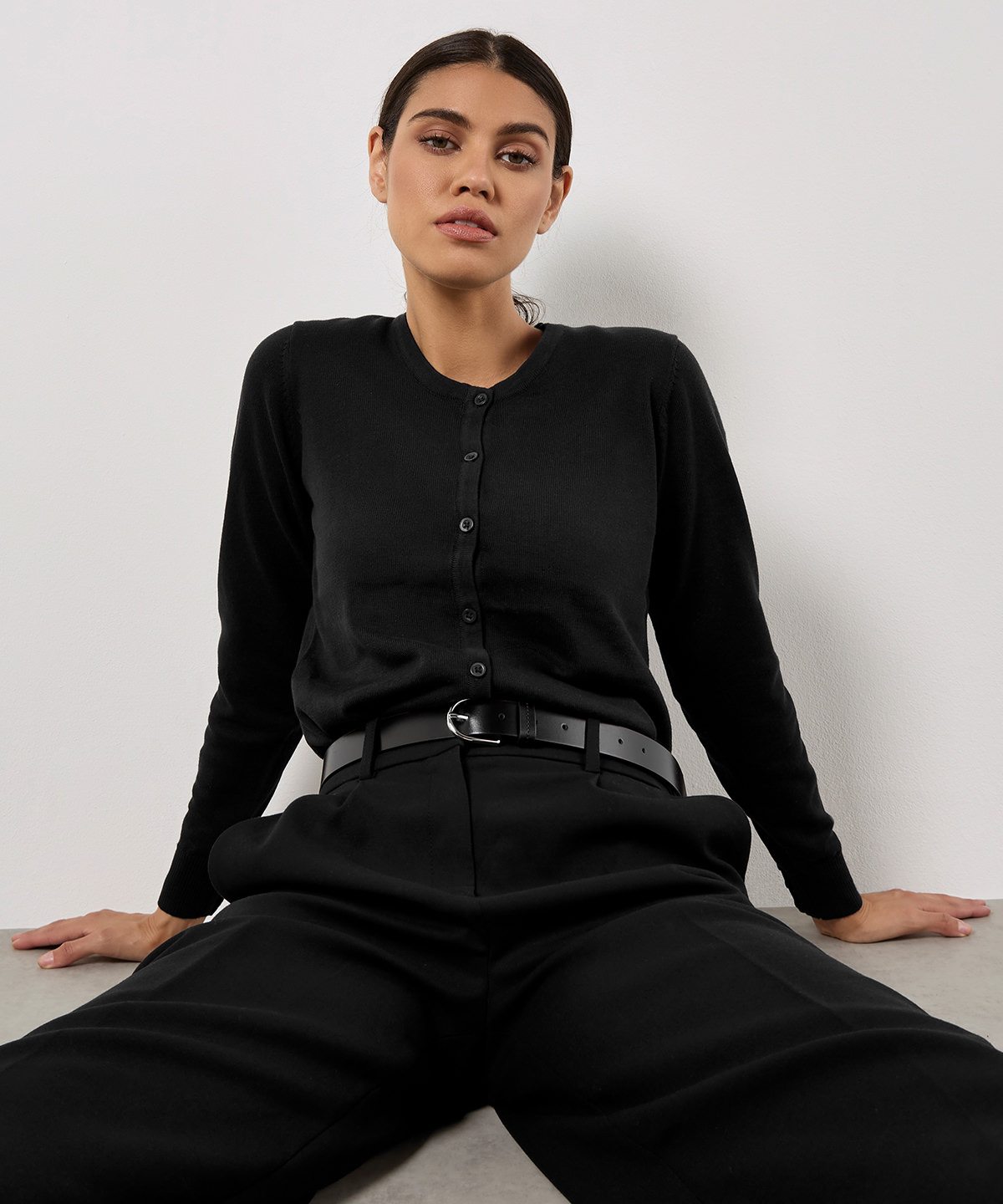 Women's Arundel crew neck cardigan long sleeve (classic fit)