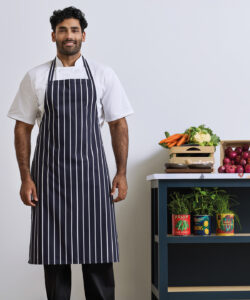 Striped bib apron
