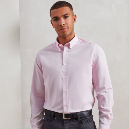 Cotton-rich Oxford stripes shirt 
