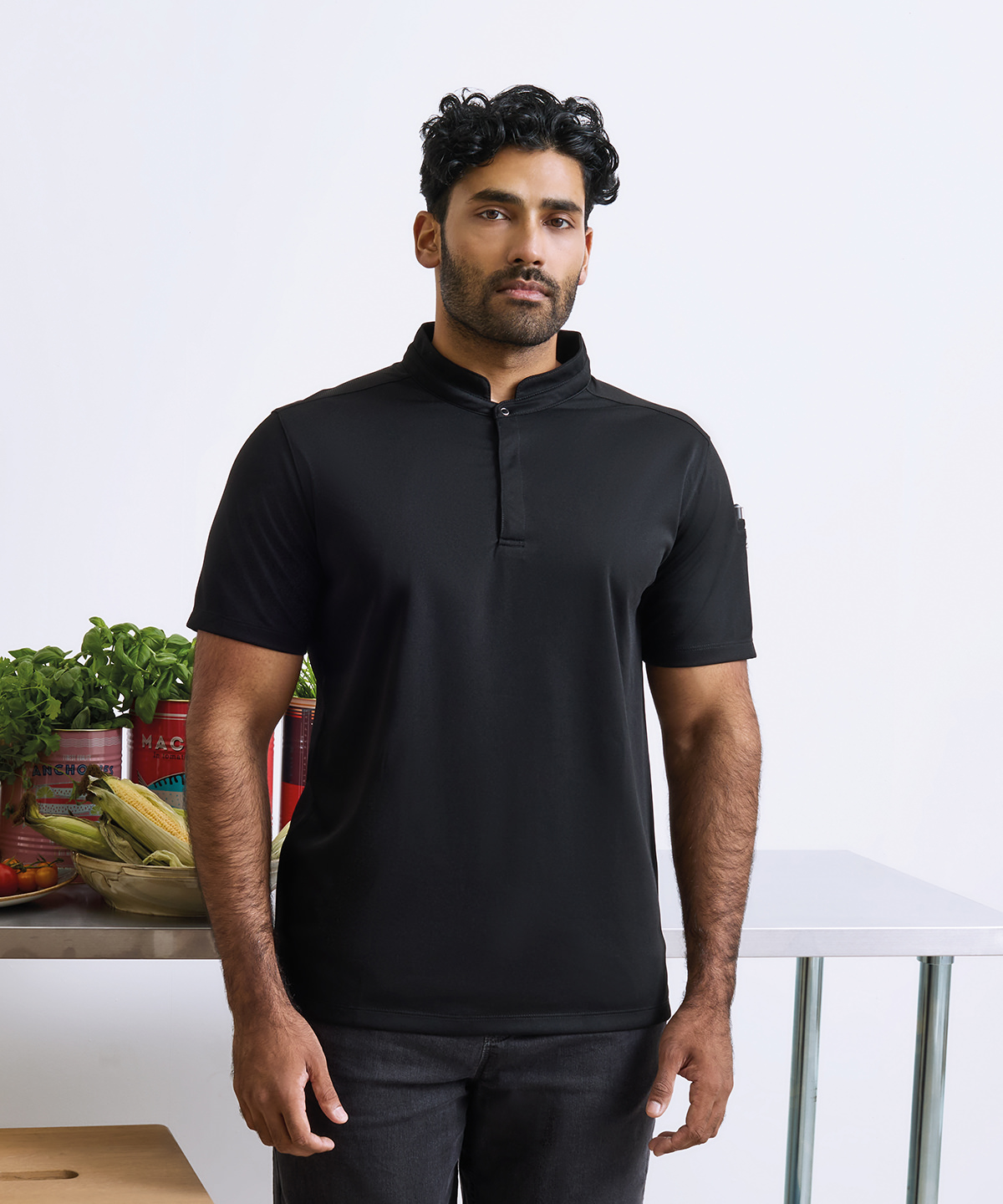 Essential Coolchecker® short sleeve chef’s shirt
