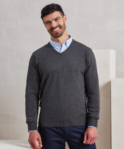 V-neck knitted sweater
