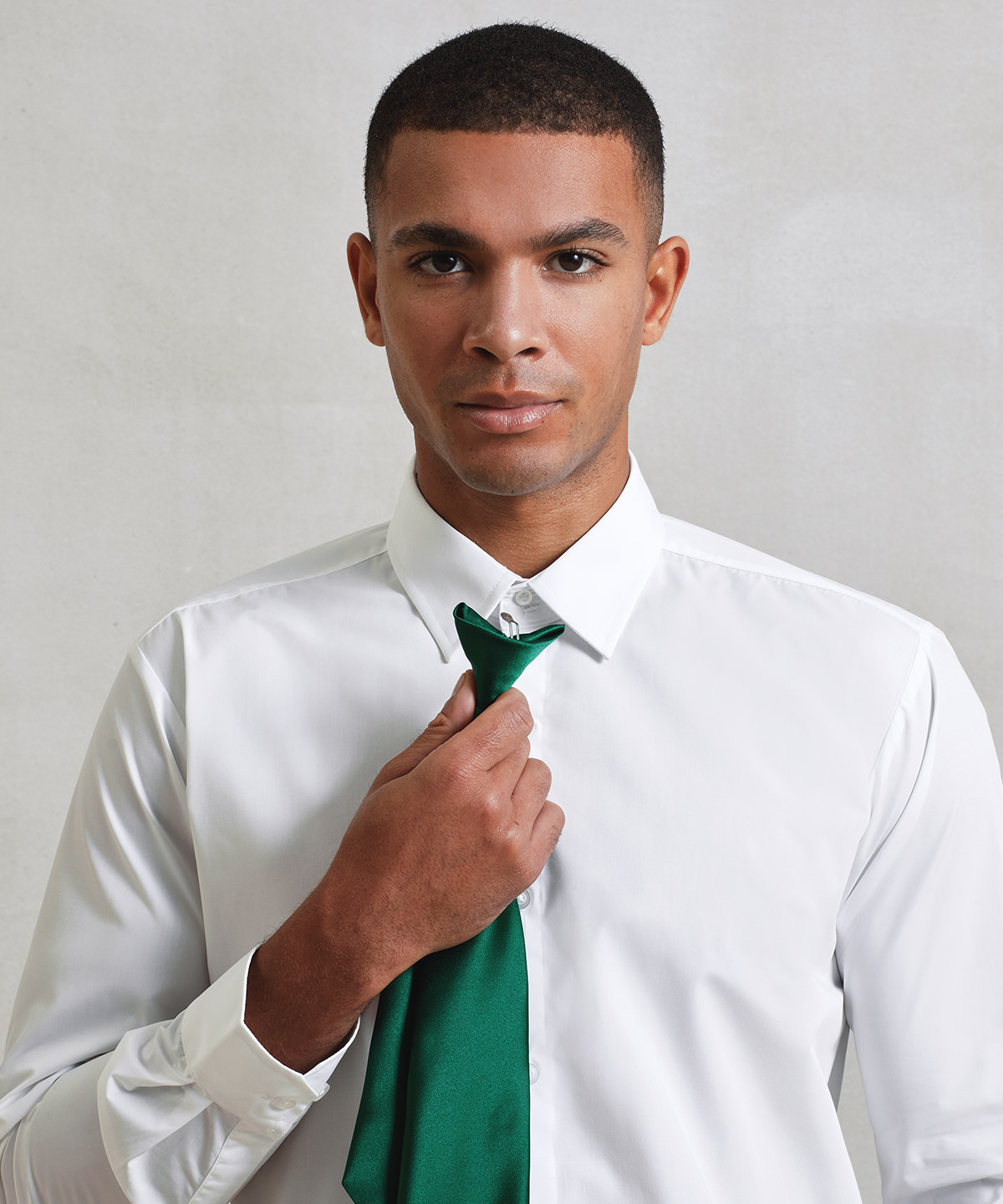 Colours' satin clip tie