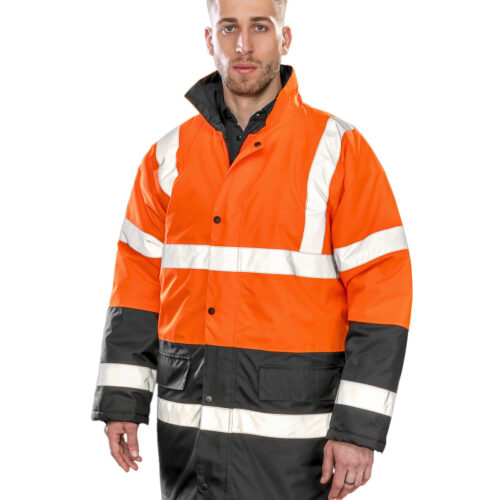 Motorway two-tone safety coat
