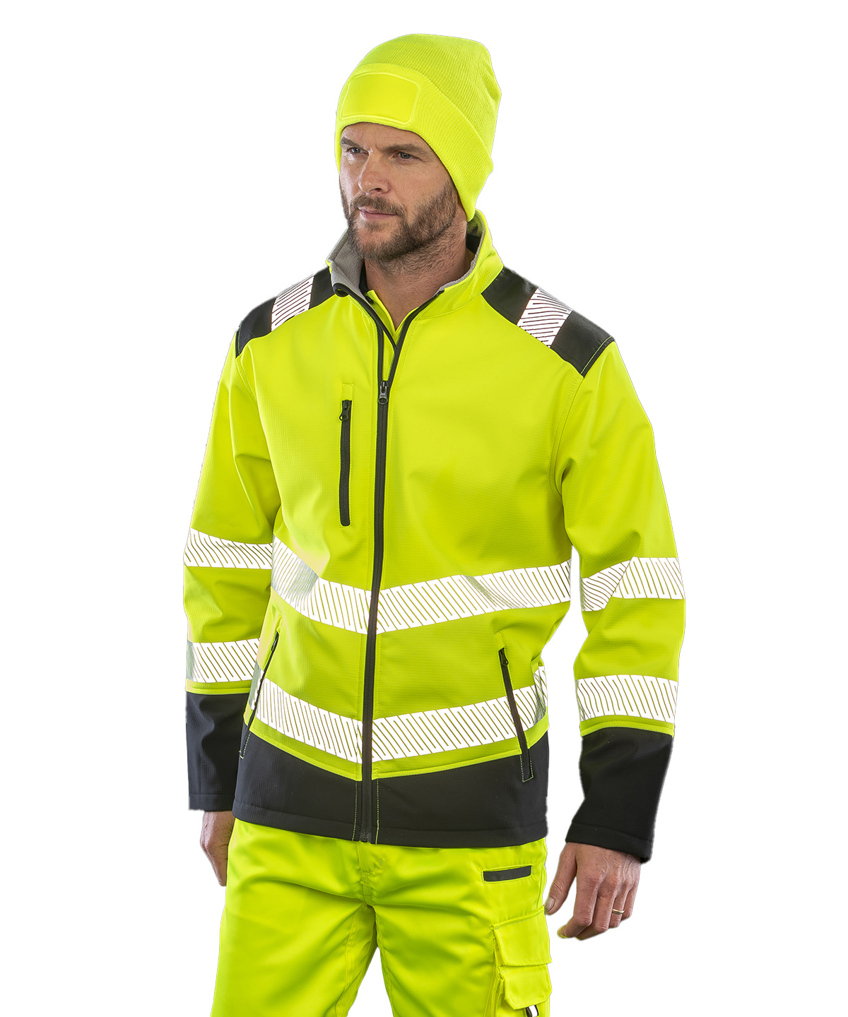Printable ripstop safety softshell