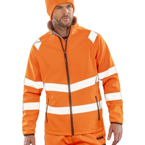 Recycled 2-layer printable safety softshell
