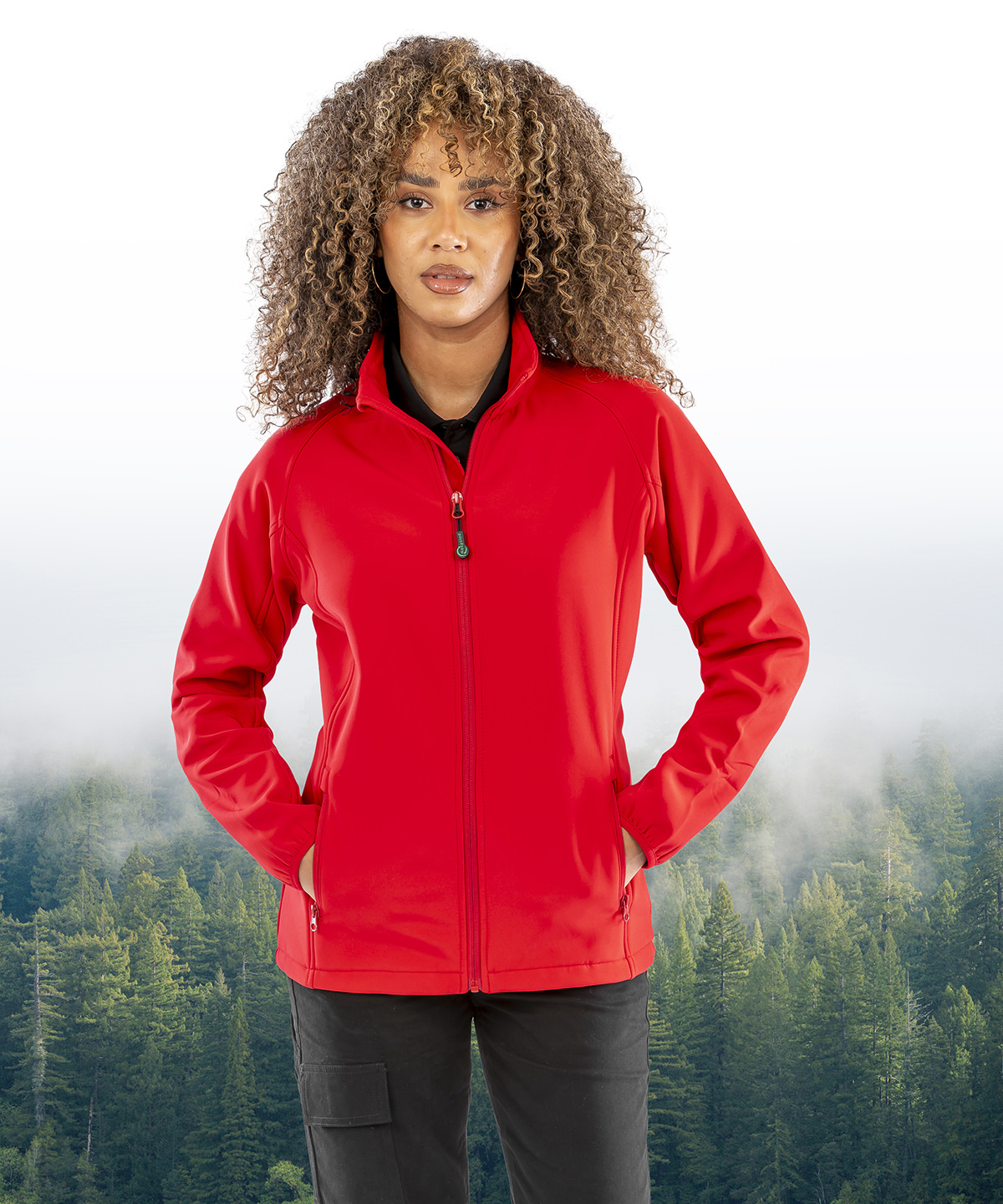 Women's recycled 2-layer printable softshell jacket 