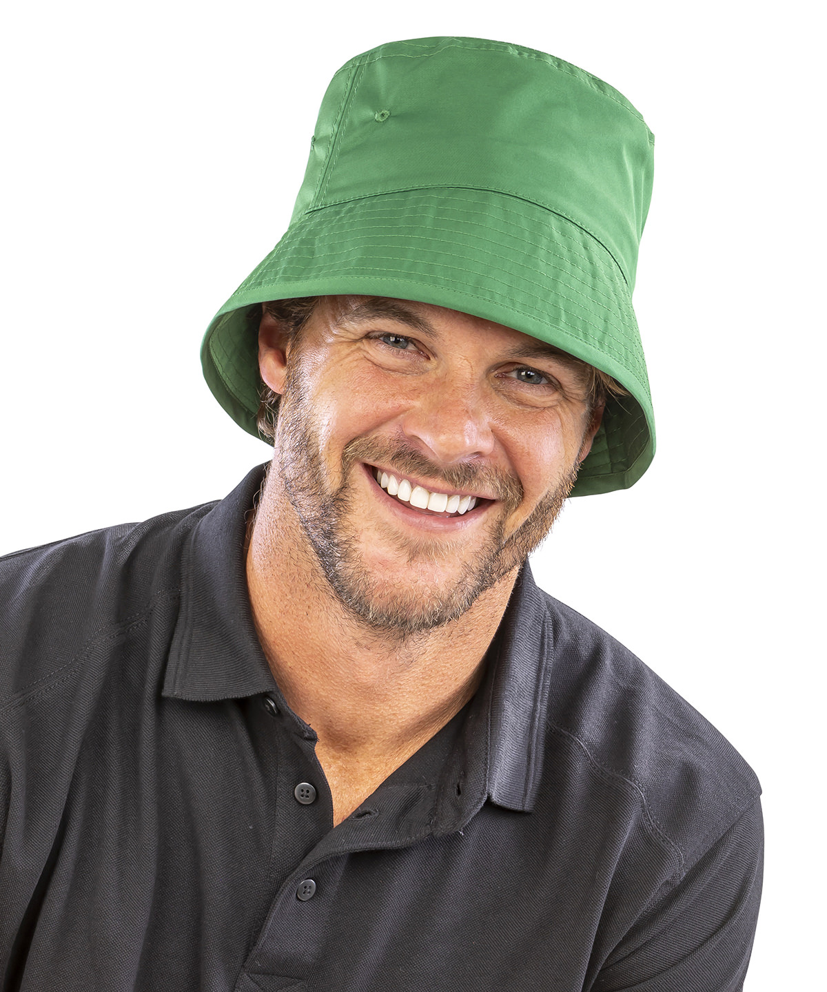 Recycled bound edge bucket hat 