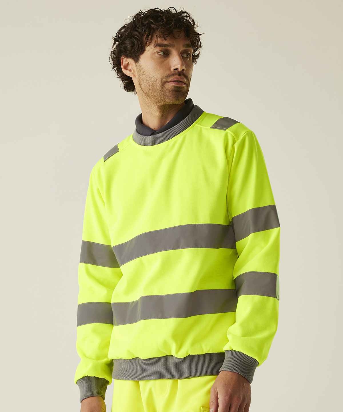 Hi-vis Pro contrast crew neck sweatshirt