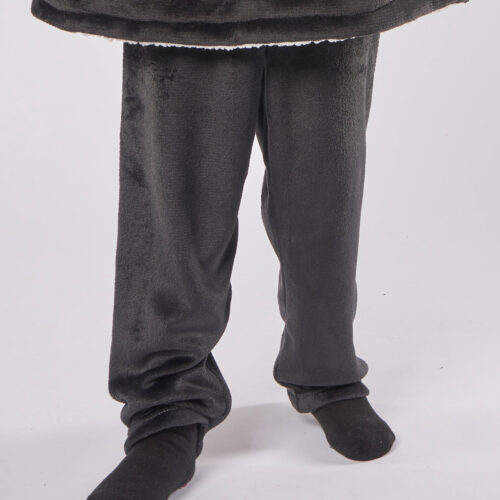 The kids Ribbon luxury Eskimo-style fleece pants