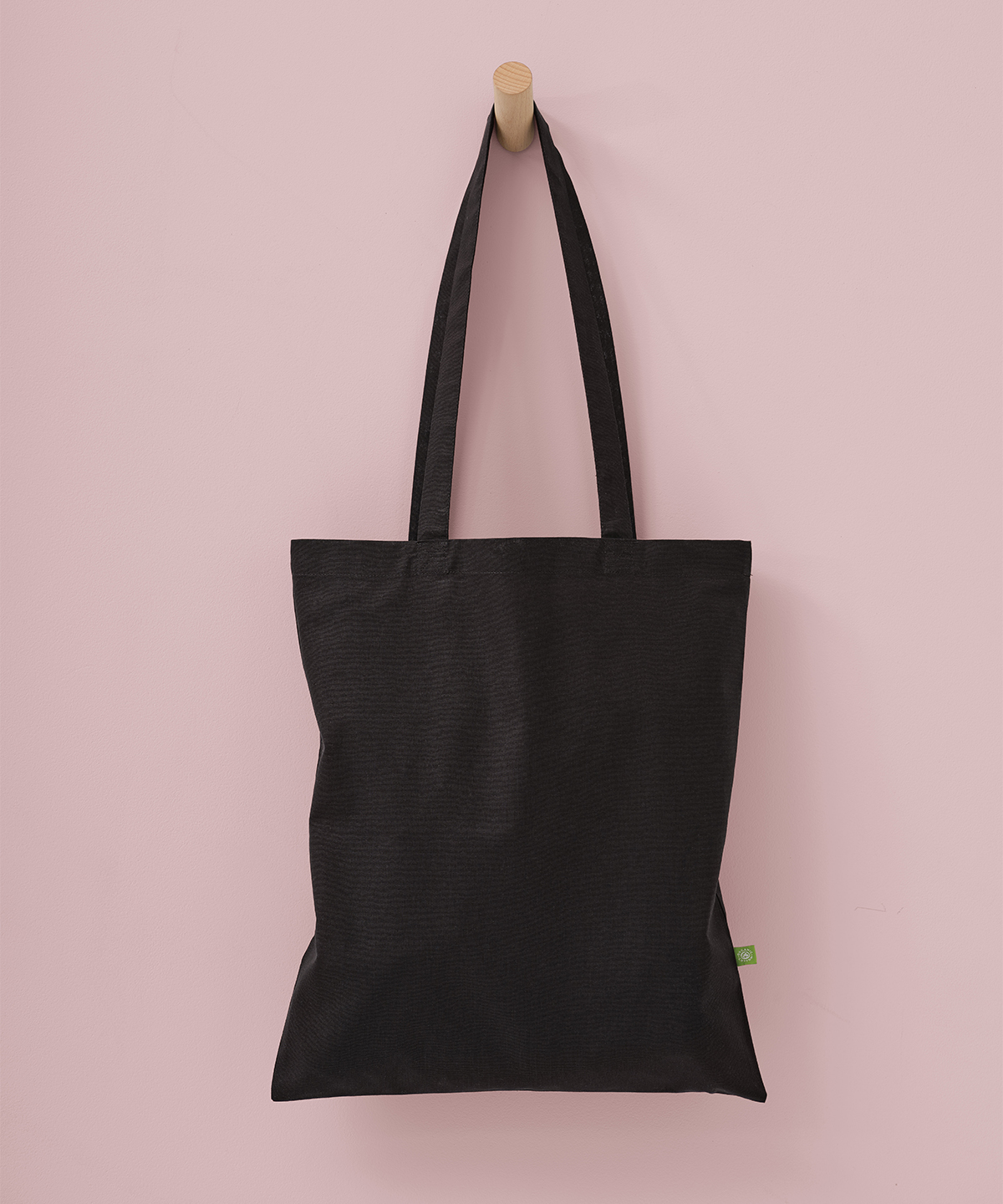 Organic cotton shopper long handle