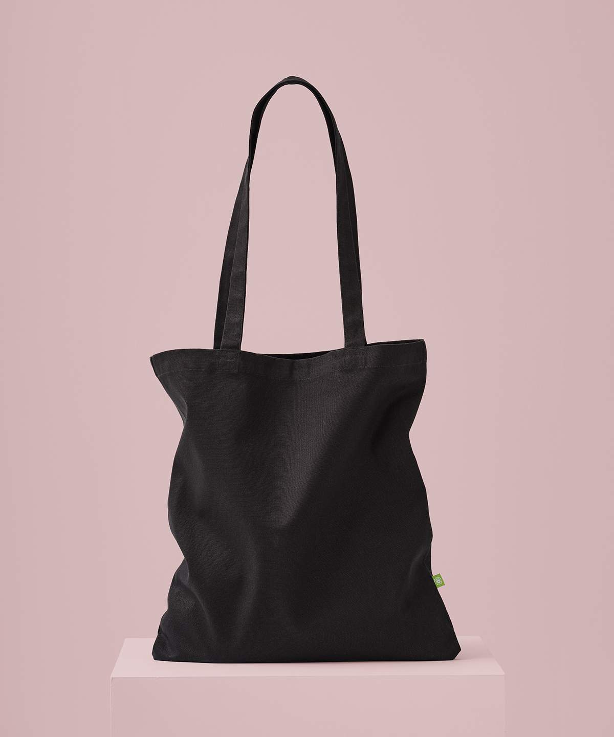 Premium organic canvas shopper long handle